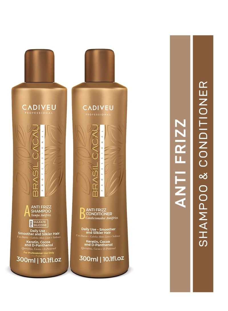 Brasil Cacau Brasil Cacau Sulfate Free Shampoo & Conditioner - 300ml for Enhanced Natural Curls - Image 2