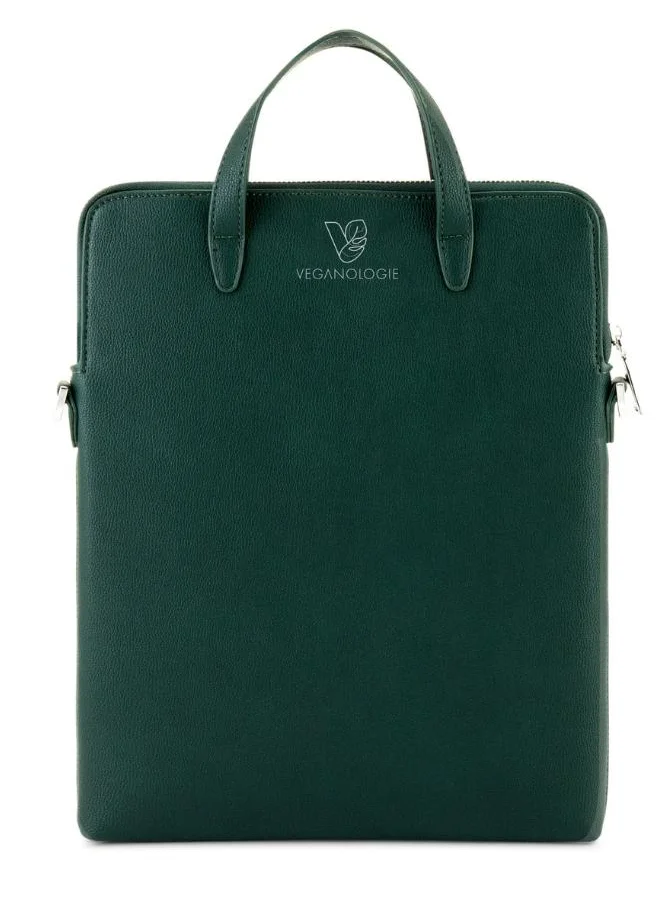 Veganologie Jupiter Laptop Bag 13" in Green Made From 15 Recycled Bottles