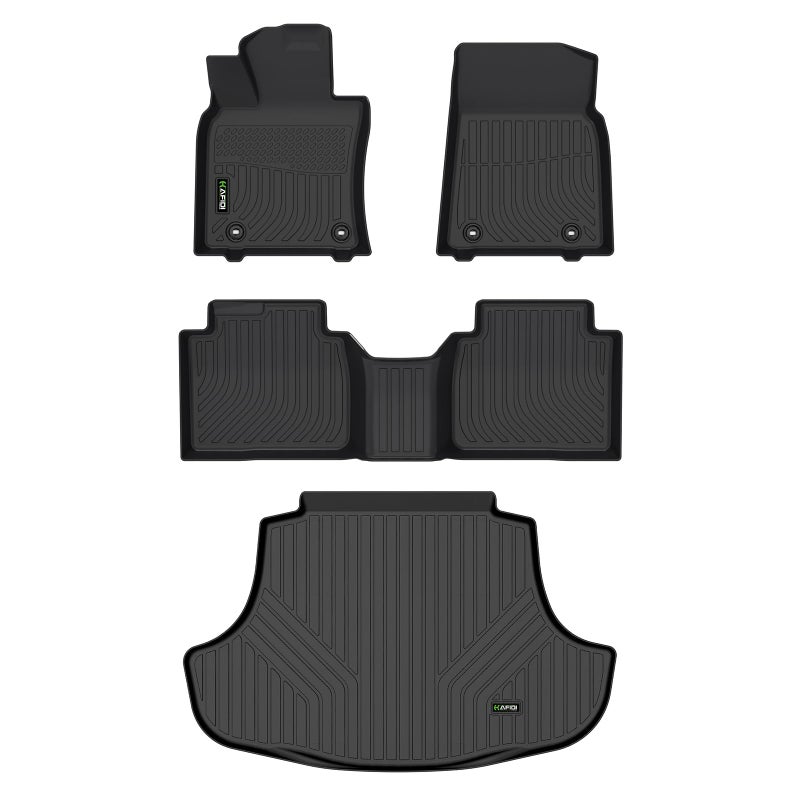 HAFIDI All Weather Car Floor Mats Cargo Liner for Lexus ES 20192024 ES350ES300h 2025 ES300h Custom Fit Full Set Accessories Black - Image 3
