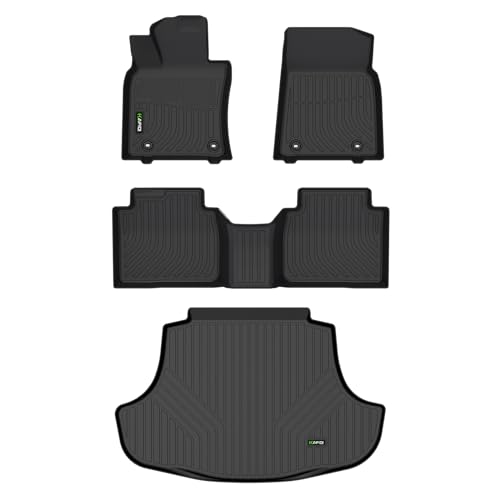HAFIDI All Weather Car Floor Mats Cargo Liner for Lexus ES 20192024 ES350ES300h 2025 ES300h Custom Fit Full Set Accessories Black - Image 1