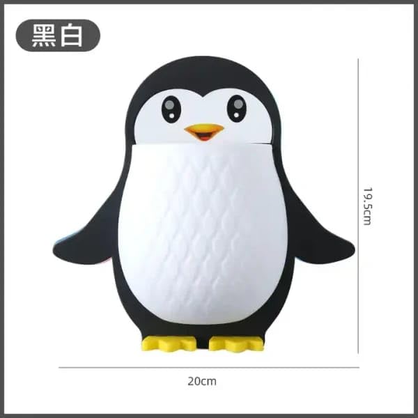 LEDHOLYT Penguin Storage Box Bedside Wall Toothbrush Holder Bedroom Phone Brackets Adhesive Wall Shelf Phone Holder Office Wall Organizer Pen Holder PPK24X9 - Image 4