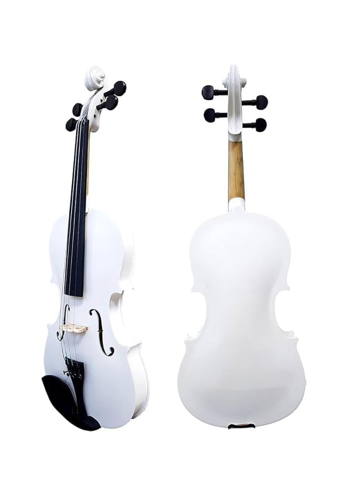 Megarya Handmade Indian Maplewood White 4/4 Violin with Case, Bow, Rosin - Beginner Friendly - Image 2