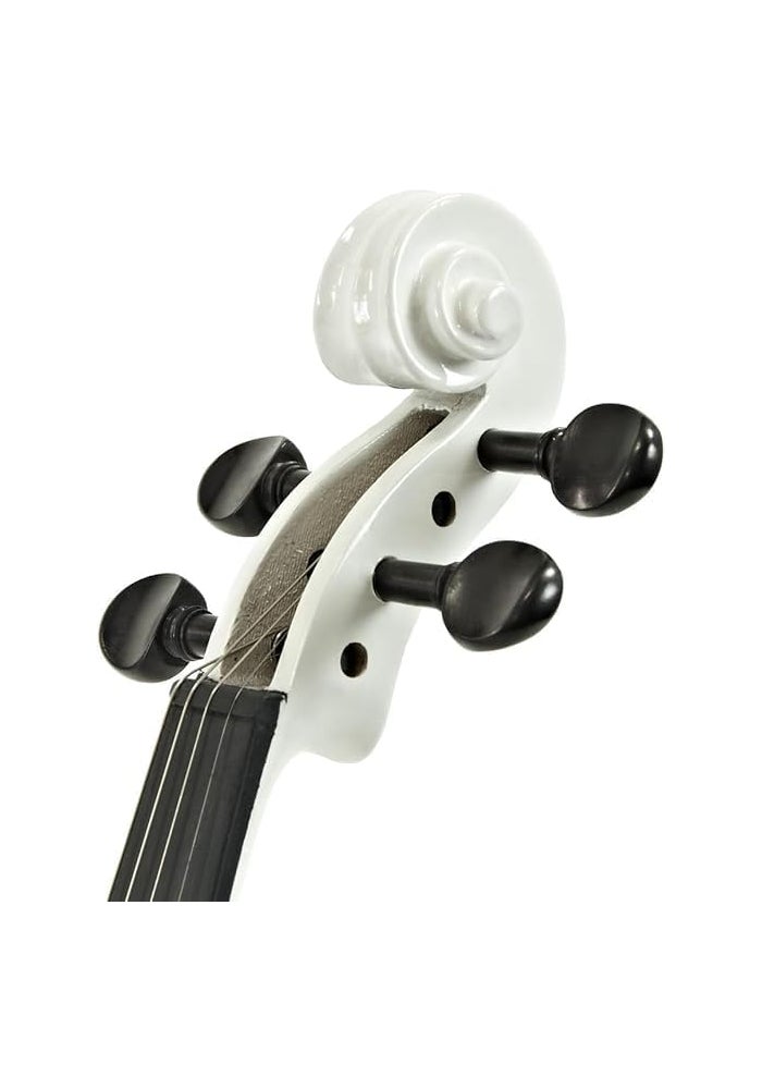 Megarya Handmade Indian Maplewood White 4/4 Violin with Case, Bow, Rosin - Beginner Friendly - Image 4