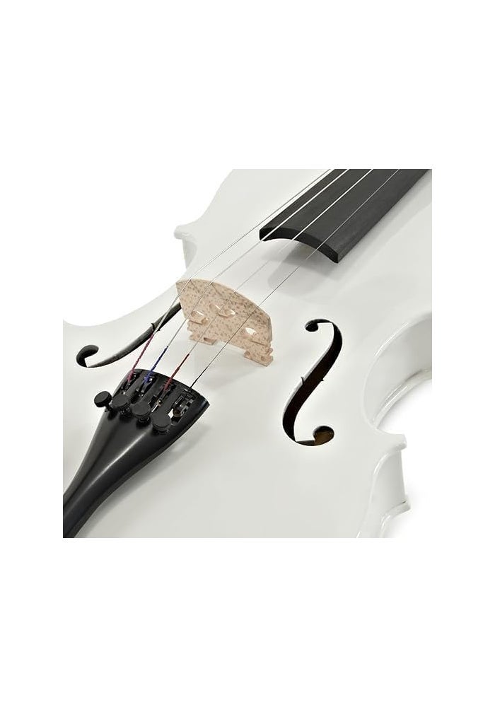 Megarya Handmade Indian Maplewood White 4/4 Violin with Case, Bow, Rosin - Beginner Friendly - Image 5