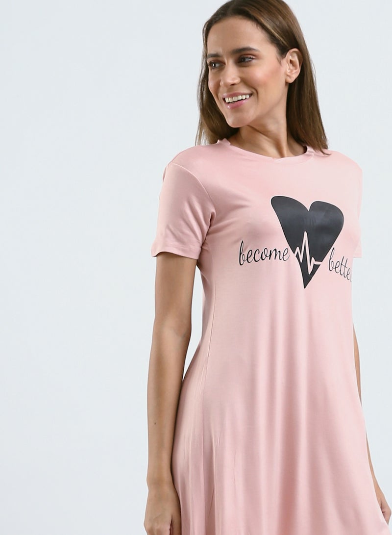 Mesery Sleepshirt Cotton Short Sleeves Printed  - Image 4