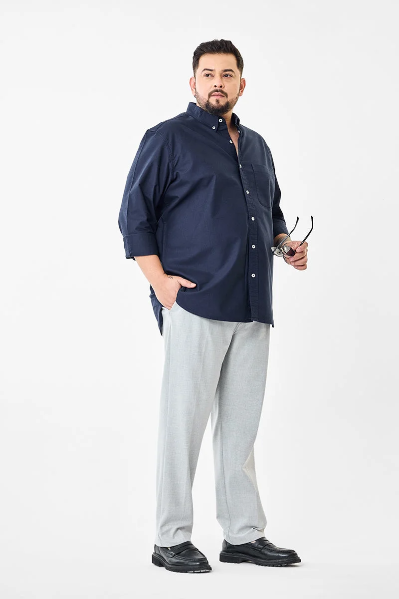 SNITCH بنطلون قماش مقاس كبير مطاطي بقصة عادية