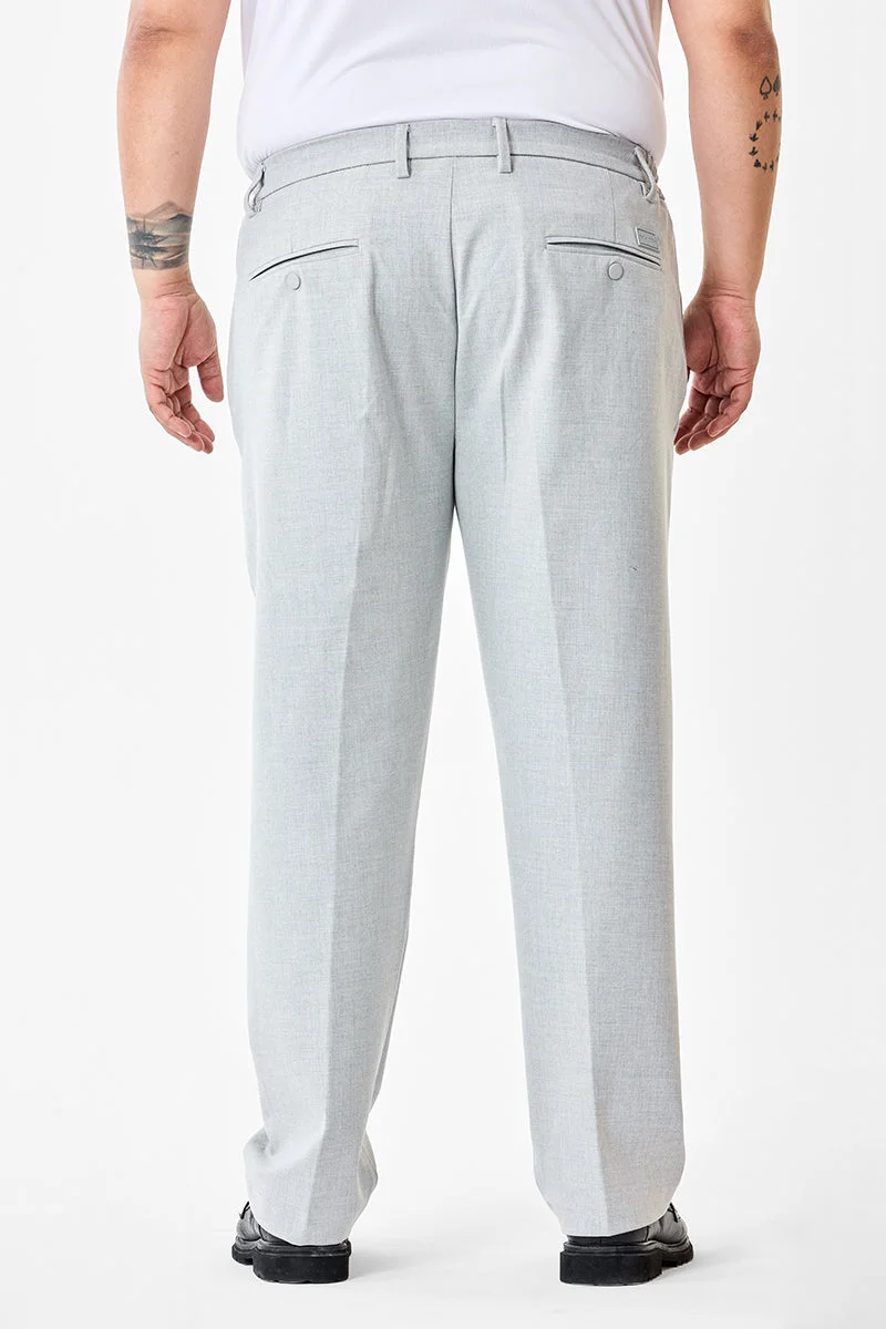 SNITCH بنطلون قماش مقاس كبير مطاطي بقصة عادية