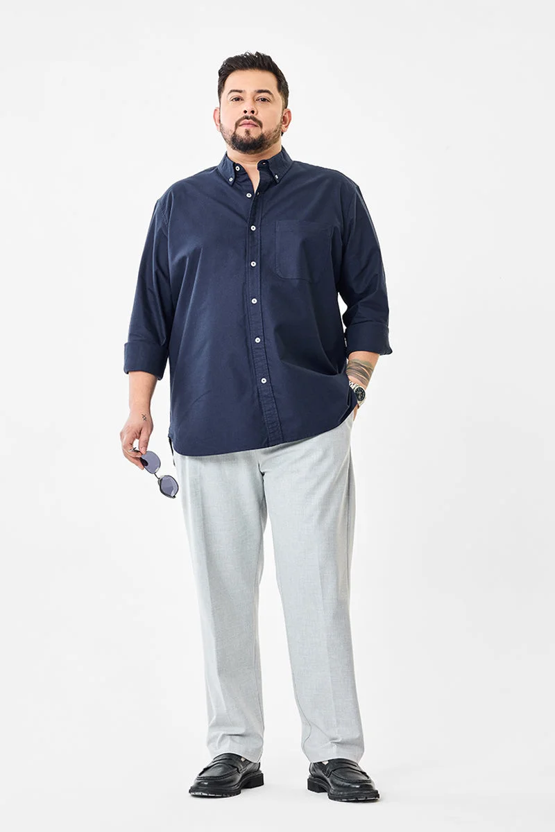 SNITCH بنطلون قماش مقاس كبير مطاطي بقصة عادية