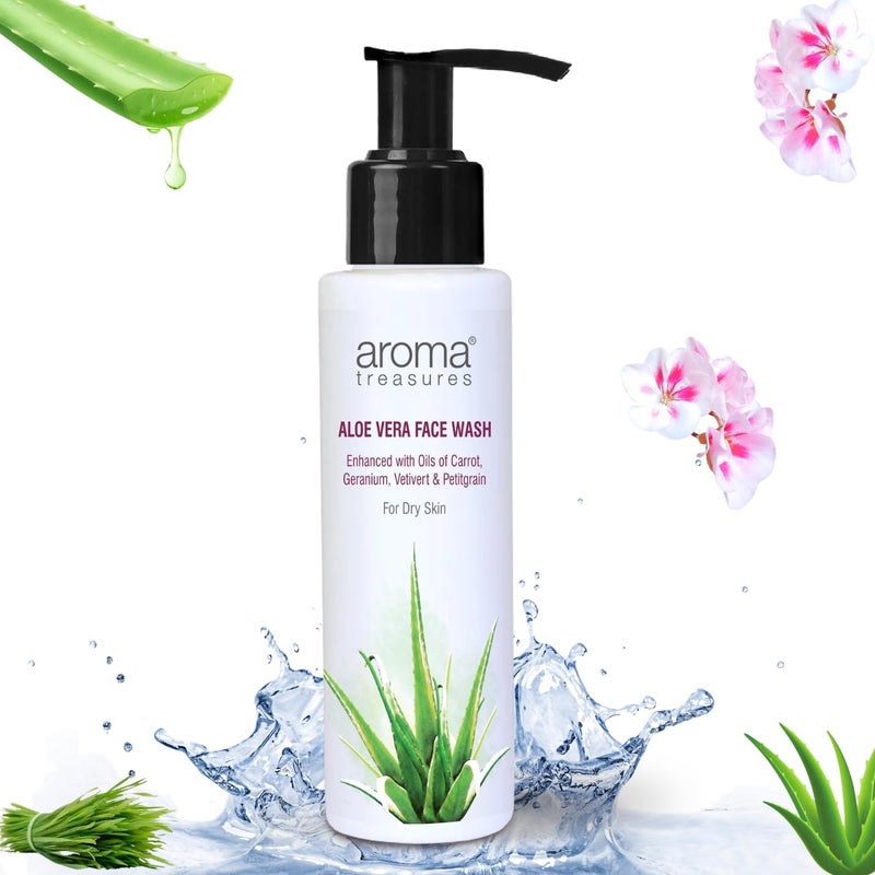Aroma Treasures Aloe Vera Face Wash 100 Ml - Image 2