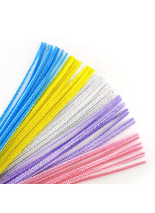 Krafty Kids Pastel Spring Colors Fuzzy Craft Sticks Pipe Cleaners 40 Count 12 Inches Long  - Image 2