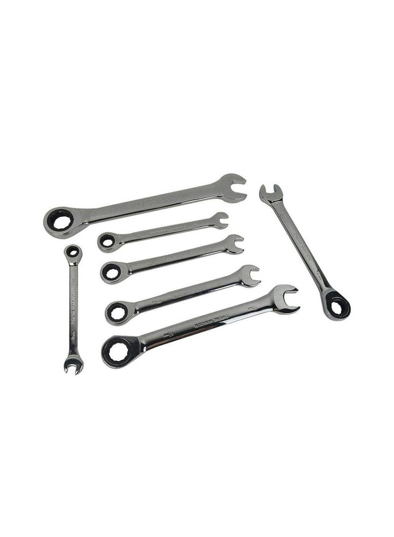 تولز 7 قطع طقم مفتاح ربط بسقاطة 8-19 مللي متر حلقة مفتوحة نهاية مجموعة مفكات احترافية مجموعة أدوات إصلاح - Image 3