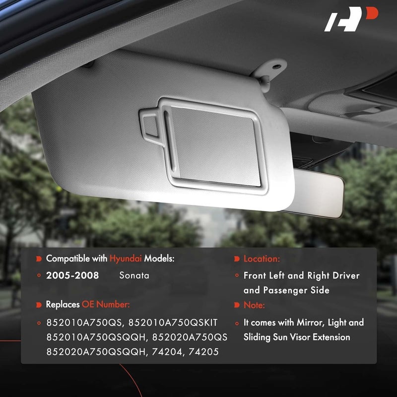 A-Premium مجموعة واقي الشمس A-Premium لهيونداي سوناتا 2005-2008 - Image 2