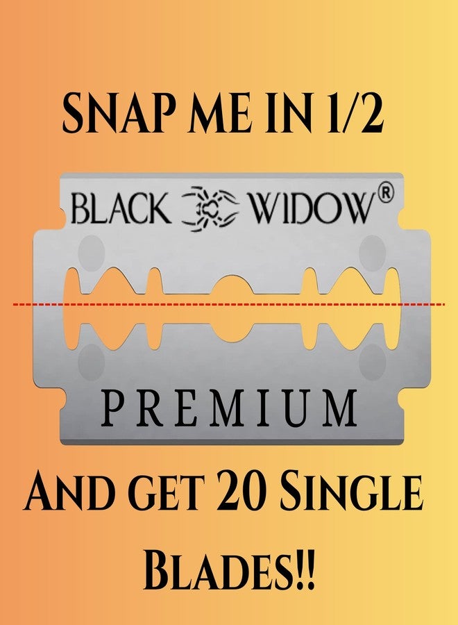 Black Widow Professional Barber Straight Razor Kit - Vintage‑Style Wooden Handle, Dual Exposure (1.5 mm & 2 mm), Includes 10 Double‑Edge Blades & Leather (PU) Carrying Case - Image 4