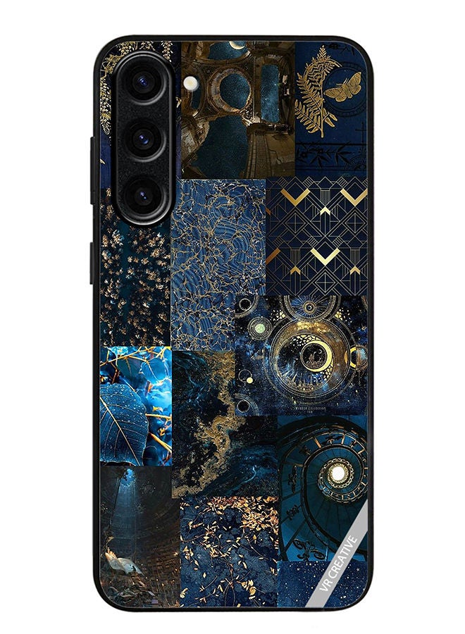 VR CREATIVE Protective Case Cover For Samsung Galaxy S23 Blue Neon College Design Multicolour - Image 1