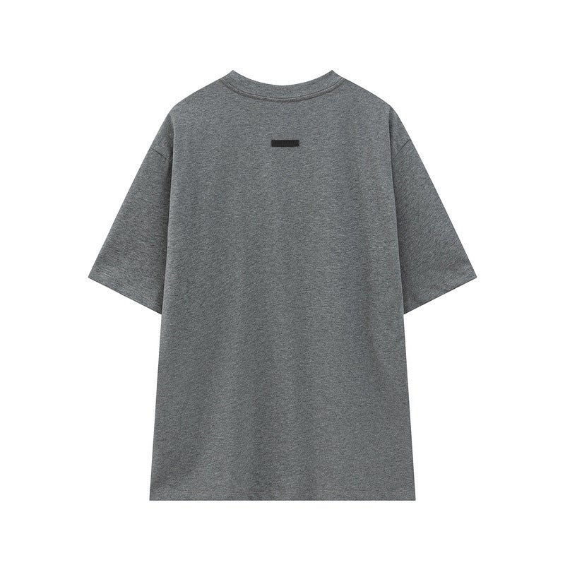 Eternal Flocking Letter Short Sleeve 2023 Double Yarn Cotton Plus Size Fog Tide Brand T-Shirt - Image 4