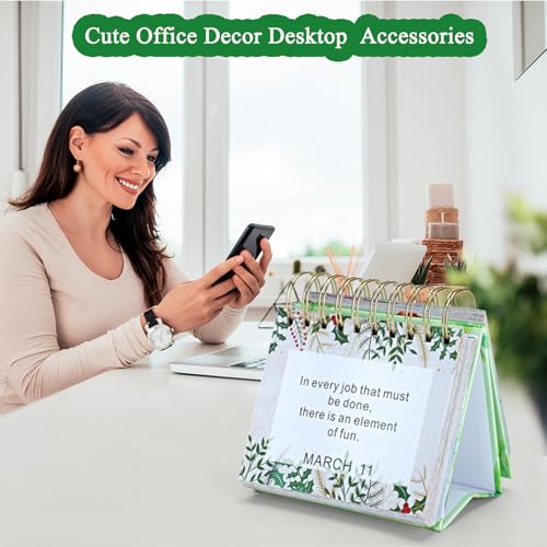 Aosemili Daily Inspirational Quote Calendar Desktop 2026 Motivational Calendar for Women Desk Daily Flip Calendar with Inspirational Quotes, Cute Desk Accessories Office Decor Positive Inspirational Gifts - Image 4