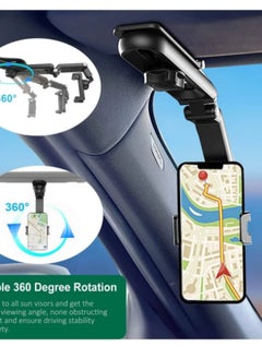 Car Phone Stand Rotatable Sunshade Car Phone Mount Foldable Dashboard General Adjustable Spring Clamp Car Phone Stand - pzsku/ZCEECE4C2C3DE48746EAEZ/45/_/1703139590/e8094798-50db-4bd1-886c-5412a9f55ace