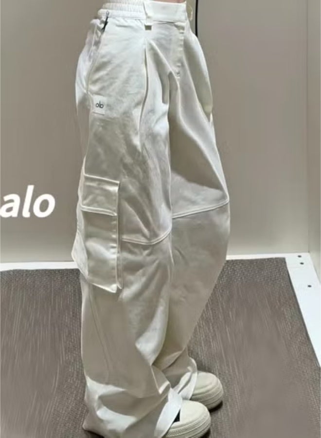 Alo Yoga pocket work pants, wide-leg pants, sporty casual floor-length pants, laid-back casual, straight and loose - Image 2