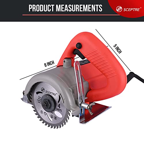 SCEPTRE SP-4SB 4 Inch Marble Cutter Machine | 110mm, 1400W, 11000 RPM | Heavy Duty Tile & Granite Cutting Tool with Powerful Motor | Multipurpose Electric Wood Cutter - Image 5