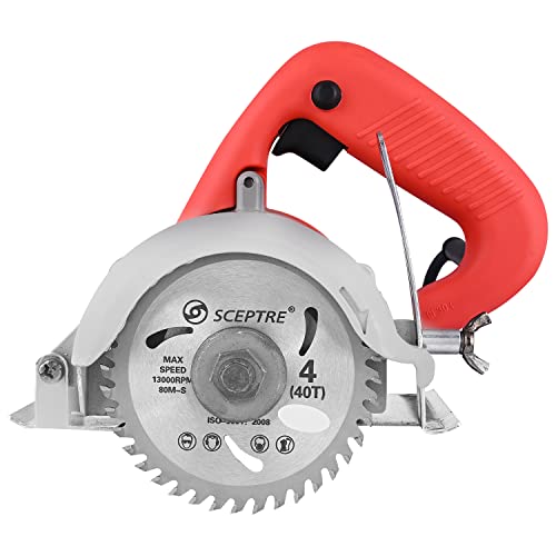 SCEPTRE SP-4SB 4 Inch Marble Cutter Machine | 110mm, 1400W, 11000 RPM | Heavy Duty Tile & Granite Cutting Tool with Powerful Motor | Multipurpose Electric Wood Cutter - Image 1