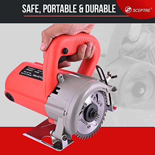 SCEPTRE SP-4SB 4 Inch Marble Cutter Machine | 110mm, 1400W, 11000 RPM | Heavy Duty Tile & Granite Cutting Tool with Powerful Motor | Multipurpose Electric Wood Cutter - Image 3