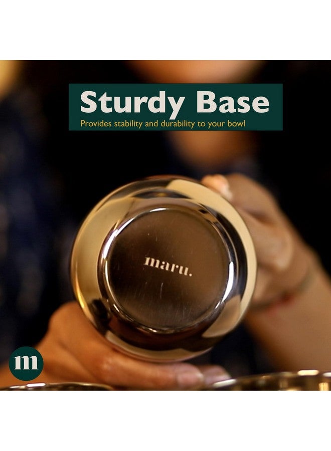 MARU طقم أطباق مارُو من الفولاذ المقاوم للصدأ 6 قطع، صغيرة 220 مل كاتوري فاتي للمطبخ، مناسبة للوجبات الخفيفة، الآيس كريم، الكاري، السلطة، الحلوى - Image 5