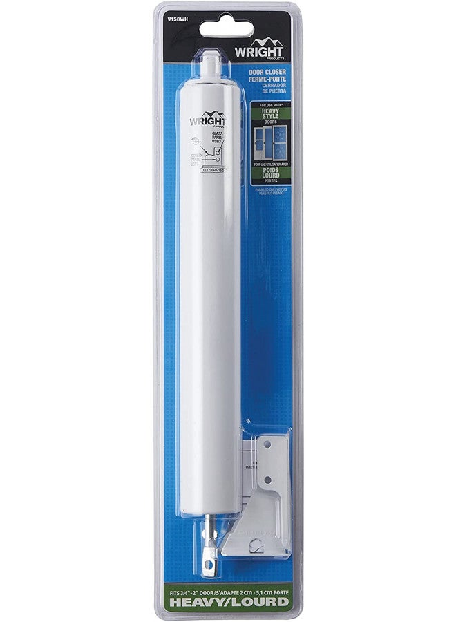Wright Products V150WH Heavy Duty Pneumatic Screen and Storm Door Closer White - Image 2