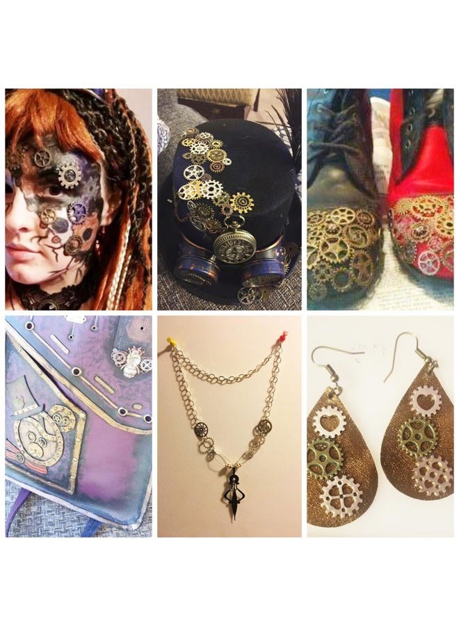 YYHDTYFY 50g Mixed Steampunk Gears Accessories Decor DIY Metal Antique Clock Watch Gear Cog Wheel Pendants Charms For Crafting Jewelry Making - Image 4
