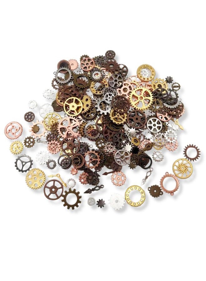 YYHDTYFY 50g Mixed Steampunk Gears Accessories Decor DIY Metal Antique Clock Watch Gear Cog Wheel Pendants Charms For Crafting Jewelry Making - Image 1