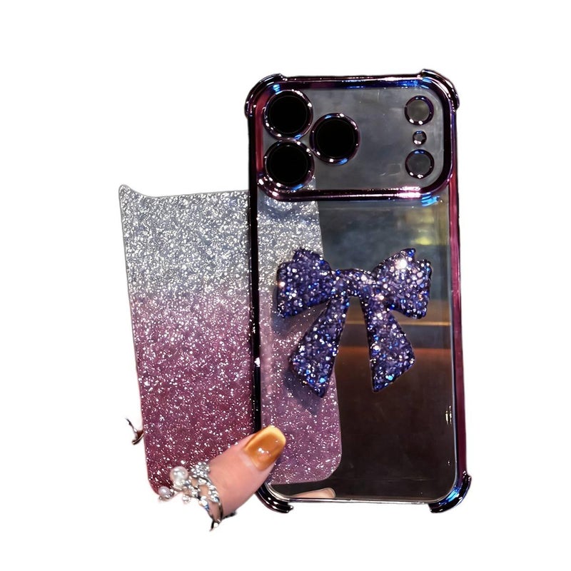BB غطاء واقي بTPU لـ iPhone 15 / 15 Plus / 15 Pro / 15 Pro Max مع مقاوم للصدمات ولمعان مع مقاوم للصدمات مع تخصيص مع يشمل حزام باللون بنفسجي من مادة TPU باللون البنفسجي - Image 3
