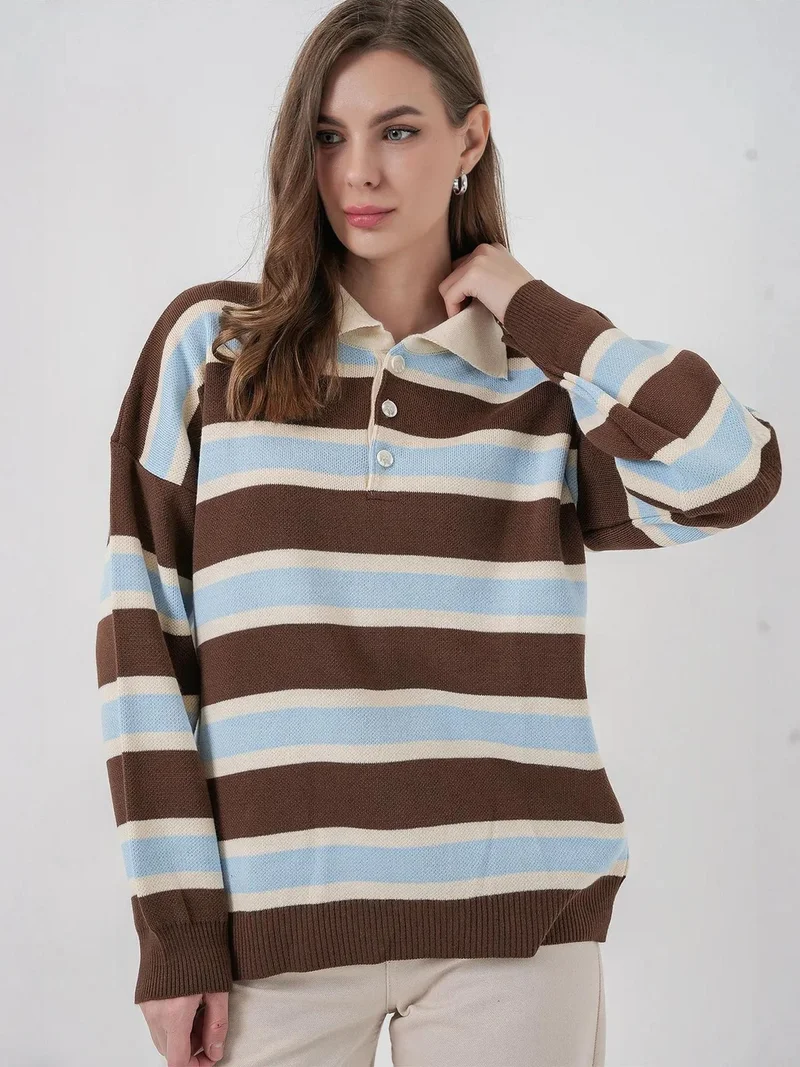 BIG DART BDART Striped Polo Sweater