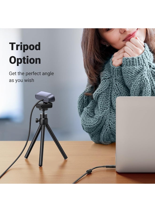 UGREEN ECO UGREEN Webcam 2K 30FPS Full HD, Webcam with Dual Microphone, 91° Field of View, Privacy Protection, Auto Focus, Automatic Light Correction, Stereo Sound, Plug & Play, PC Camera for Windows MacOS 35626 - Image 5