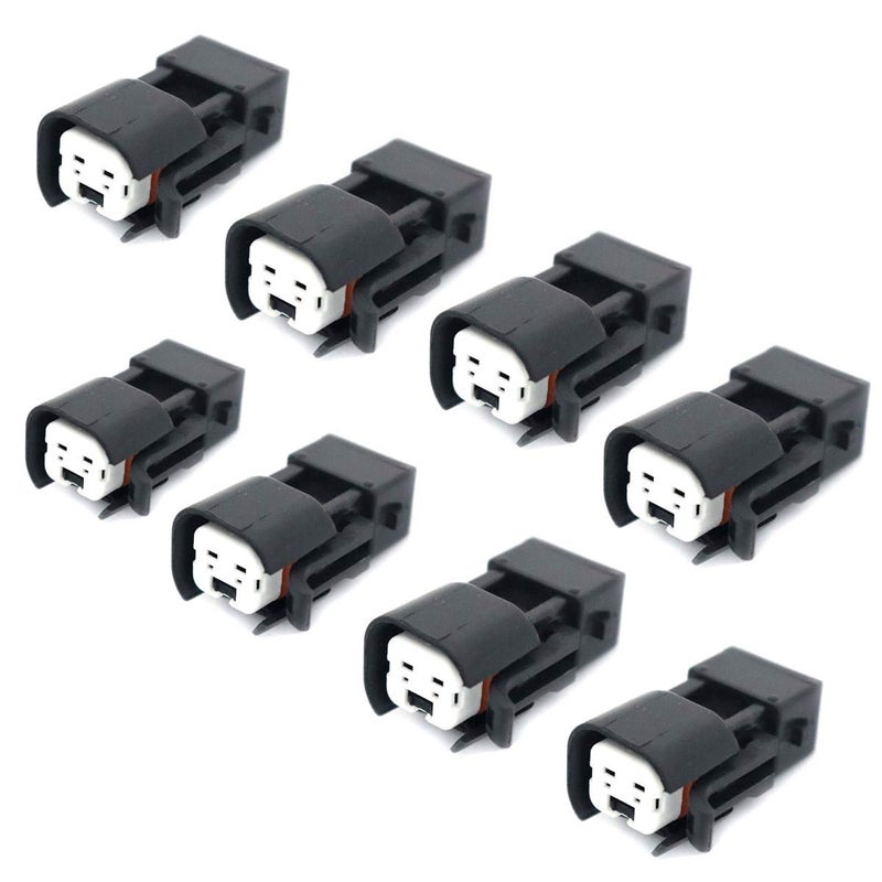 FainWan 8pcs Fuel Injector Adapter Connector Kit Replacement Compatible with EV1 to USCAR EV6 & EV14 Che-vy LS1 LS2 LS3