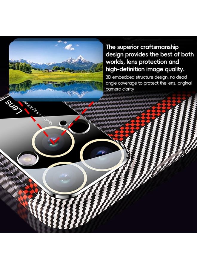 Zaboon Case For iPhone 13 Large Window Carbon Fiber Shockproof Phone Case - Image 5