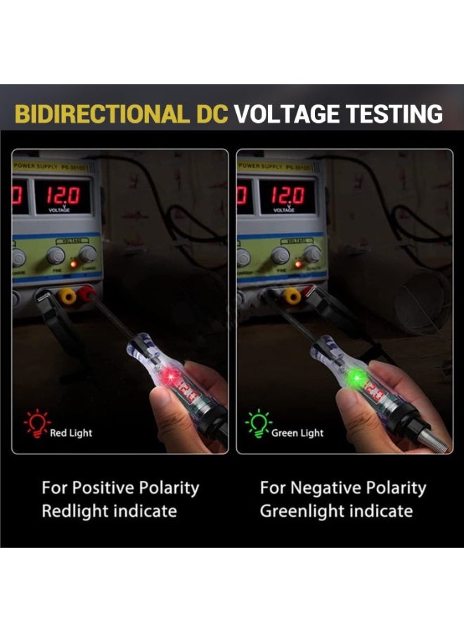 SANMUGEED Car Truck Circuit Test Pen, Circuit Tester, 5-120V DC Digital Automotive Test Light, Heavy Duty Light Tester with Voltmeter Wire - Image 3