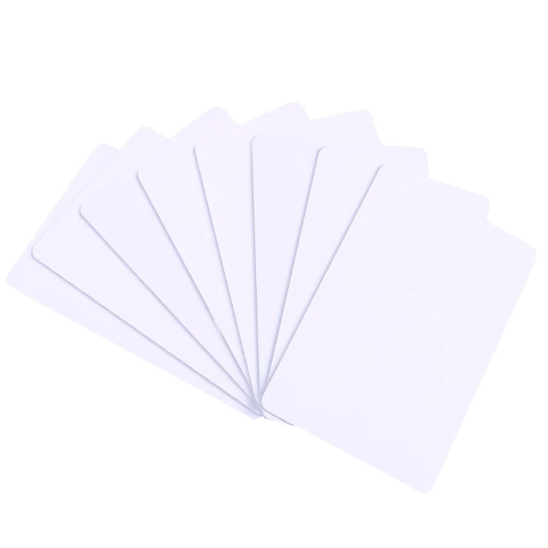 Klmnduo 25 Pack - Premium Blank PVC Cards for ID Badge Printers - Premium Quality White CR80 30 Mil (CR8030) by KLMNDUO - Compatible with Most Photo ID Badge Printers(White) - Image 1