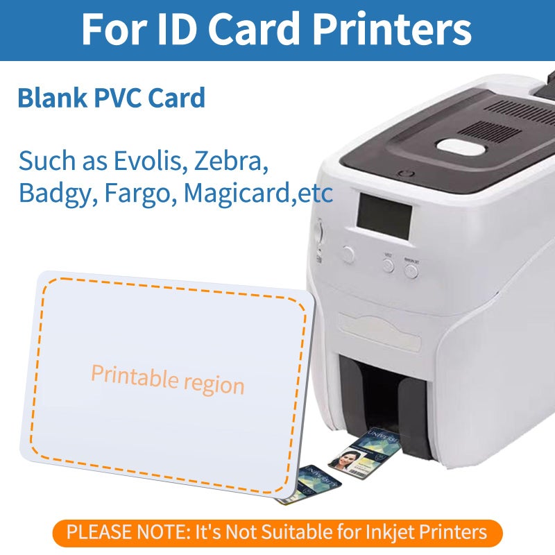 Klmnduo 25 Pack - Premium Blank PVC Cards for ID Badge Printers - Premium Quality White CR80 30 Mil (CR8030) by KLMNDUO - Compatible with Most Photo ID Badge Printers(White) - Image 5
