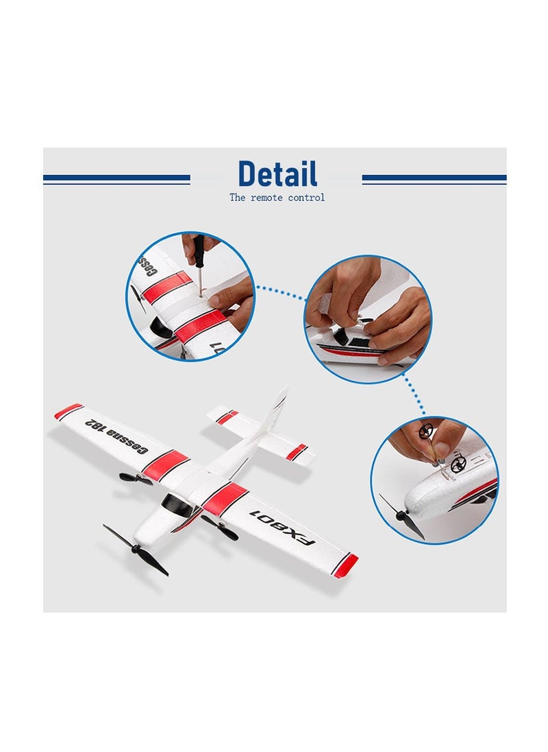 AROAQ DIY RC Plane Toy Cessna 1 battery Remote Control Airplane DIY Fixed Wing Aircraft  - Image 3