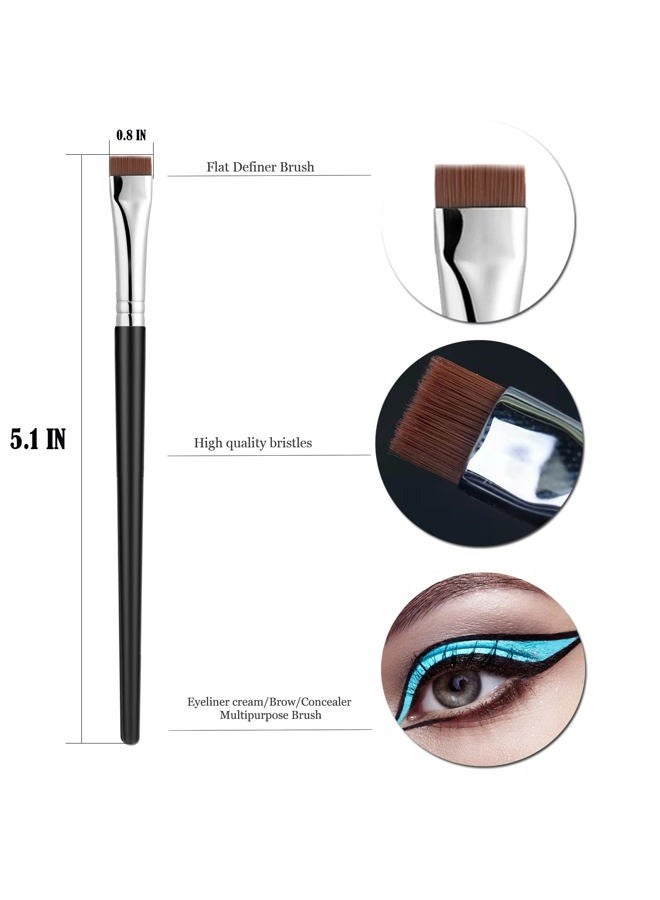JASSINS Fine Angled Eyeliner Brushes, JASSINS Precision Gel Eye Liner Brush,Synthetic Bristles Eye Makeup Tool,Ultra Thin Slanted Flat Angle for Beauty Cosmetic Tool - Image 3