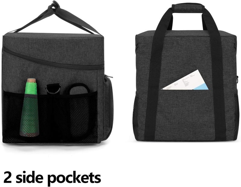 LUXJA Serger Case for Most Standard Overlock Machines, Serger Bag with Accessories Storage Pockets (Patented Design), Black - Image 3