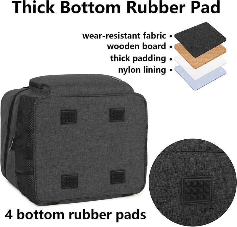 LUXJA Serger Case for Most Standard Overlock Machines, Serger Bag with Accessories Storage Pockets (Patented Design), Black - Image 4