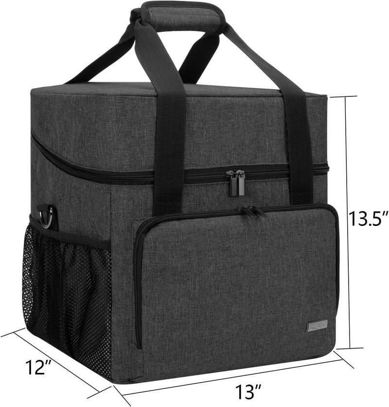 LUXJA Serger Case for Most Standard Overlock Machines, Serger Bag with Accessories Storage Pockets (Patented Design), Black - Image 5