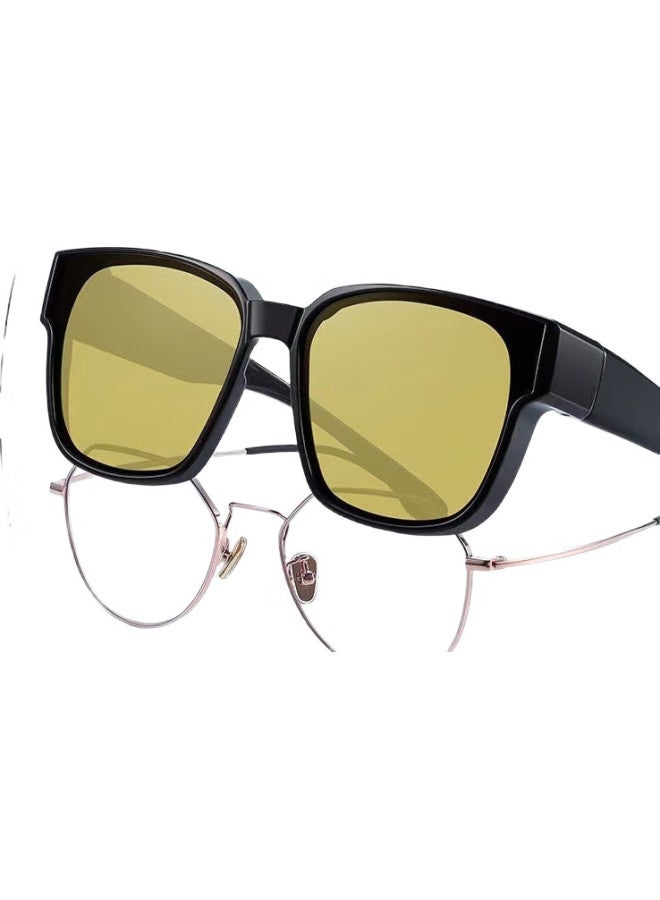 LOVECRAFT Myopia-Specific Clip-On Sunglasses For Men And Women, Driving-Specific Polarized Clip-On Sunglasses, Large Size, Trendy, Uv Protection - Image 3
