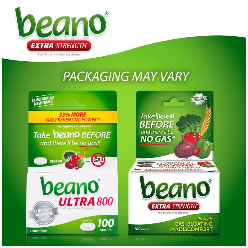 Beano Ultra 800, Gas Prevention and Digestive Enzyme Supplement, 100 Count - Image 2