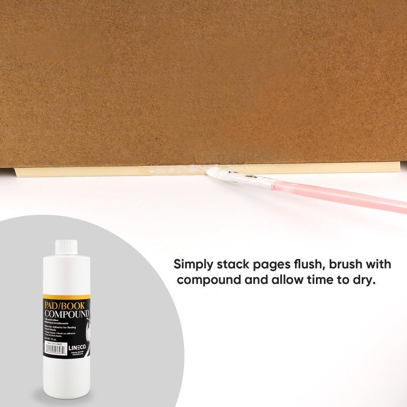 Lineco خط إنتاج LINECO مركب حشو الجل، لاصق لصنع دفاتر الملاحظات، النماذج، الكتب، 12 أونصة. أبيض - Image 3