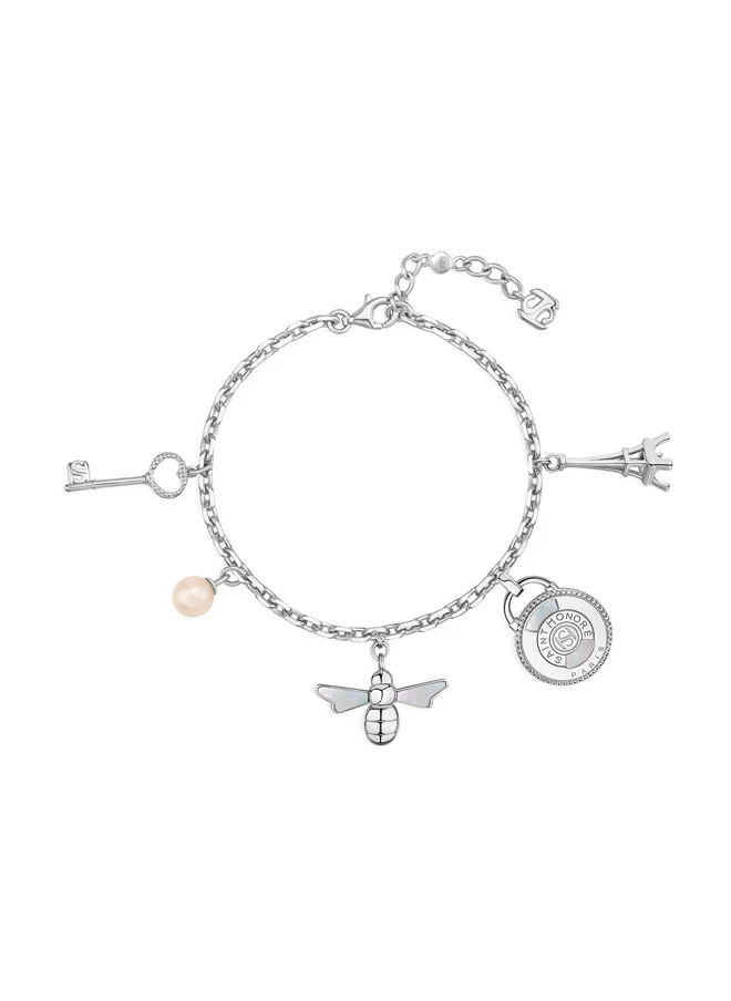 سانت هونور Camille Silver Bracelet with Hanging Charm for Women's