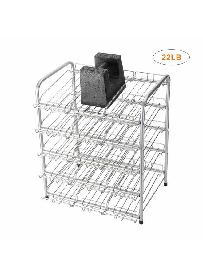 Rice rat Kitchen Can Rack Stackable Silver Pantry Organizer (5-Tier) - Image 5