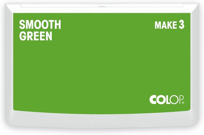 Colop Make Series, Ink Stamp Pads, with Non-Toxic Premium Ink, Water-Based Acid-Free (Smooth Green, Make 3-3-1/2" x 6-1/4") - Image 1
