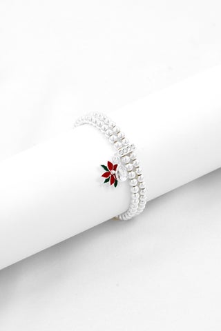 Women Stainless Steel Poinsettia and Crystal Double Stretch Bracelet, Silver - pzsku/ZCEEDD40FB549EBFFEAA1Z/45/1747054279/93a4448e-7c33-44c4-a6de-2594fa3982e9