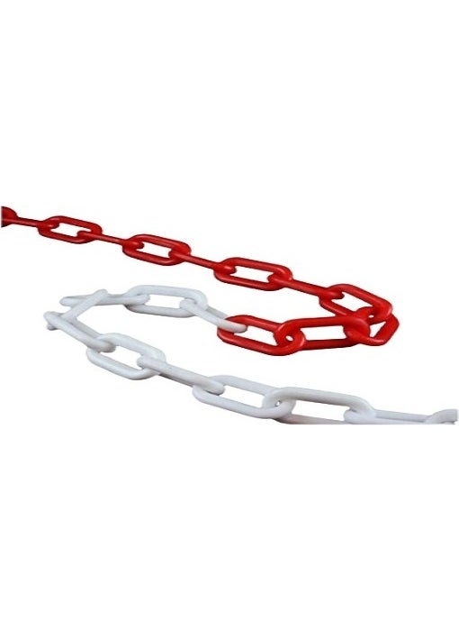 Soylu 1 Meter 8 mm Red White Plastic Traffic Chain Parking Aligner Chain 